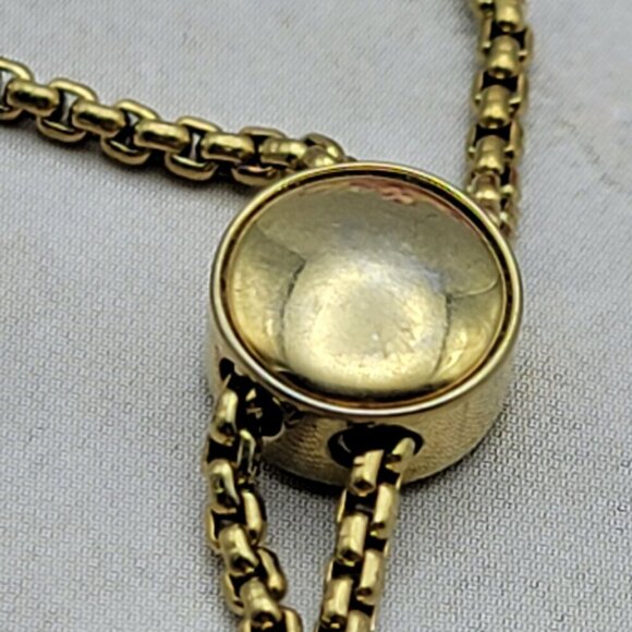 Michael Kors Logo Bar Chain Slider Bracelet Gold-Tone OS - Picture 6 of 13